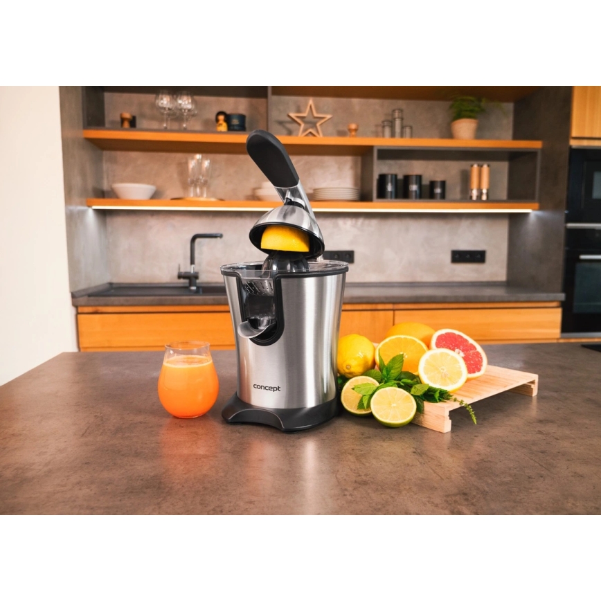 Concept CE3520 - Vivulla toimiva sitruspuristin 0,75 l 160W/230V ruostumaton teräs