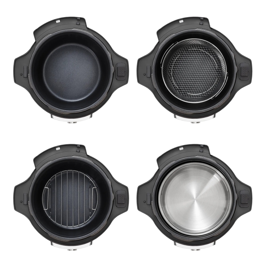 Concept CK8000 - Monitoiminen sähköinen painekeitin ja kuumailmafriteeraus 5,6 l, 11 toimintoa, 1500 W/230 V, musta