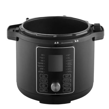 Concept CK8000 - Monitoiminen sähköinen painekeitin ja kuumailmafriteeraus 5,6 l, 11 toimintoa, 1500 W/230 V, musta