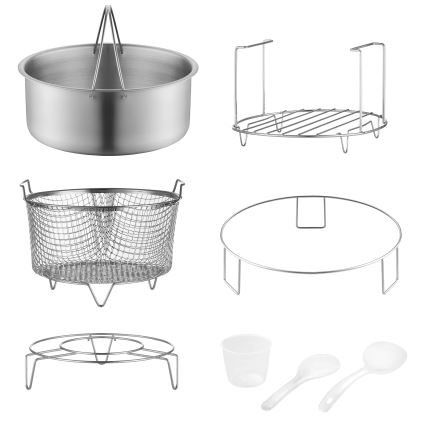 Concept CK8000 - Monitoiminen sähköinen painekeitin ja kuumailmafriteeraus 5,6 l, 11 toimintoa, 1500 W/230 V, musta