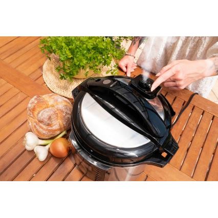 Concept CK8001 - Monitoiminen sähköinen painekeitin 5,6 l, 1000 W/230 V, Wi-Fi, ruostumaton teräs
