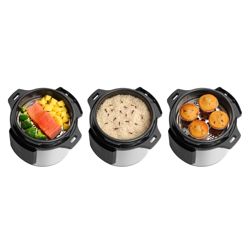 Concept CK8001 - Monitoiminen sähköinen painekeitin 5,6 l, 1000 W/230 V, Wi-Fi, ruostumaton teräs