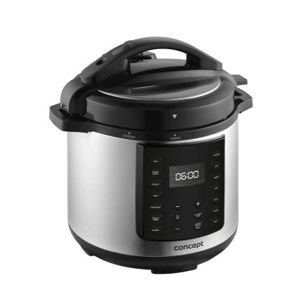 Concept CK8001 - Monitoiminen sähköinen painekeitin 5,6 l, 1000 W/230 V, Wi-Fi, ruostumaton teräs