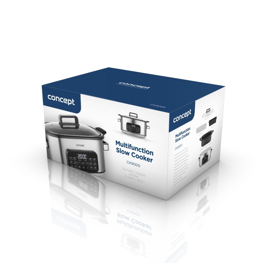 Concept CK9000 - Monitoiminen sähkökattila 6 l 10-in-1 1250W/230V ruostumaton teräs
