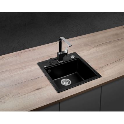 Concept DG00C50BC - Keittiöallas CUBIS 49x51 cm graniitti/musta