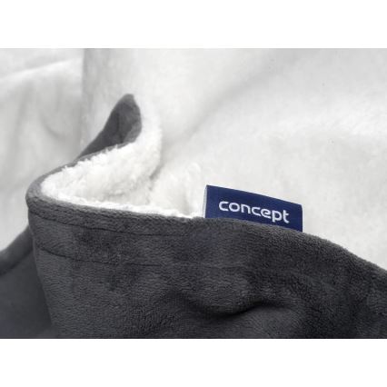 Concept DV7420 - Sähköinen lämpöpeitto 160W/230V 180x130 cm harmaa/valkoinen