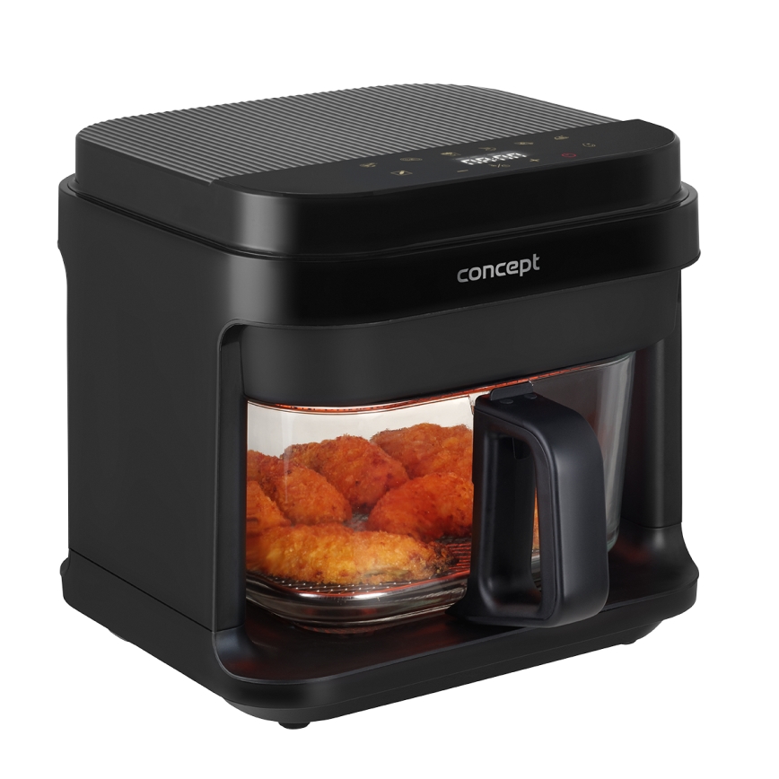 Concept FR5500 - Air Fryer GLASS & FAST 5,5 l 1200W/230V musta