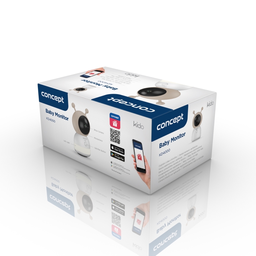 Concept KD4000 - Älykäs lastenvahti liiketunnistimella SMART KIDO 4,5W/230V Wi-Fi beige