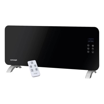 Concept KS4010 - sähköinen suoravastus-/konvektorilämmitin 1000/2000W IP24 musta + kaukosäädin