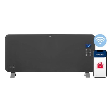Concept KS4100 - Älykäs suora sähkölämmitin/konvektori 1000/2000W Wi-Fi IP24 harmaa