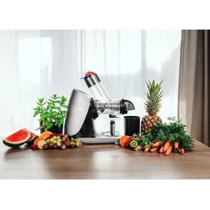 Concept LO7250 - Vaakasuuntainen ruuvimehulinko 200 W/230 V, musta/ruostumaton teräs
