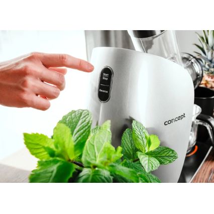 Concept LO7250 - Vaakasuuntainen ruuvimehulinko 200 W/230 V, musta/ruostumaton teräs