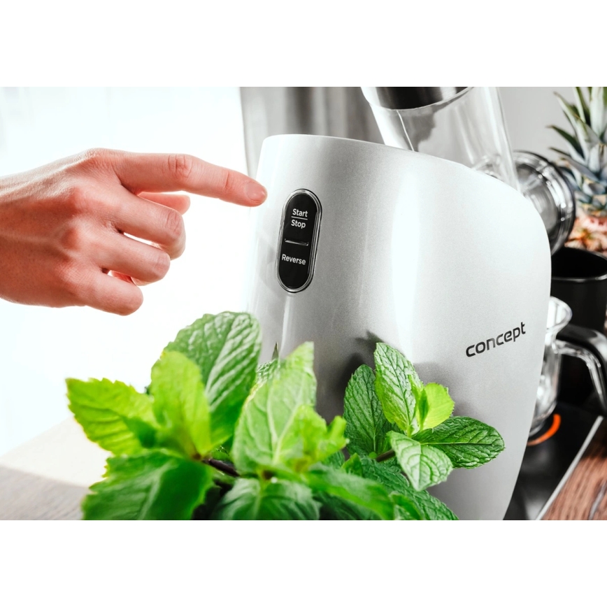 Concept LO7250 - Vaakasuuntainen ruuvimehulinko 200 W/230 V, musta/ruostumaton teräs