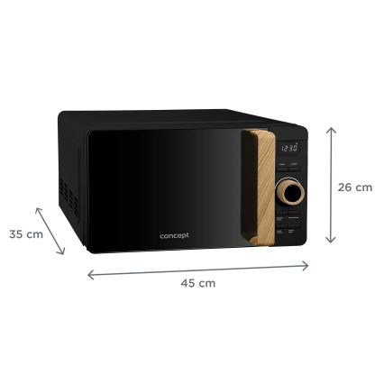 Concept MT3520bc - Mikroaaltouuni 800W/230V 20 l musta