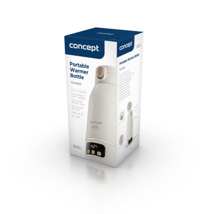 Concept OC4000 - KIDO-matkalämmitin vedelle ja maidolle 500 ml 36W/7,4V 5000 mAh beige