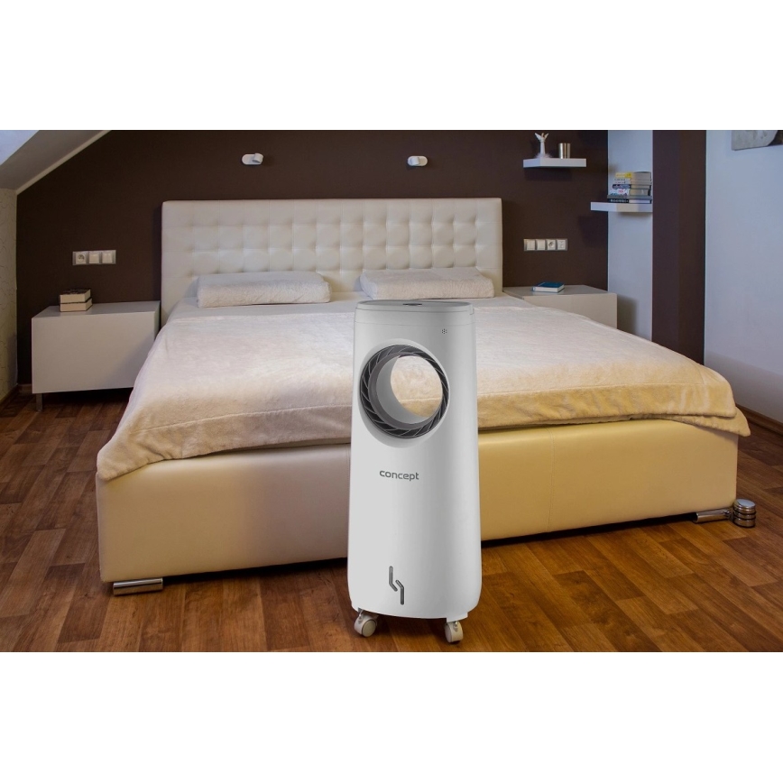 Concept OV5220 - Monitoiminen siirrettävä ilmanviilennin 4-in-1 5 l 80W/230V valkoinen + kaukosäädin