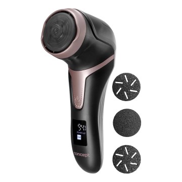 Concept PN3020 - Sähköinen kovettumienpoistaja PERFECT SKIN 5 V 1200 mAh IPX6 musta/ruusukulta