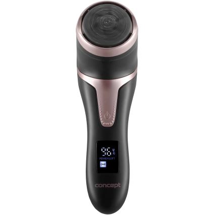 Concept PN3020 - Sähköinen kovettumienpoistaja PERFECT SKIN 5 V 1200 mAh IPX6 musta/ruusukulta