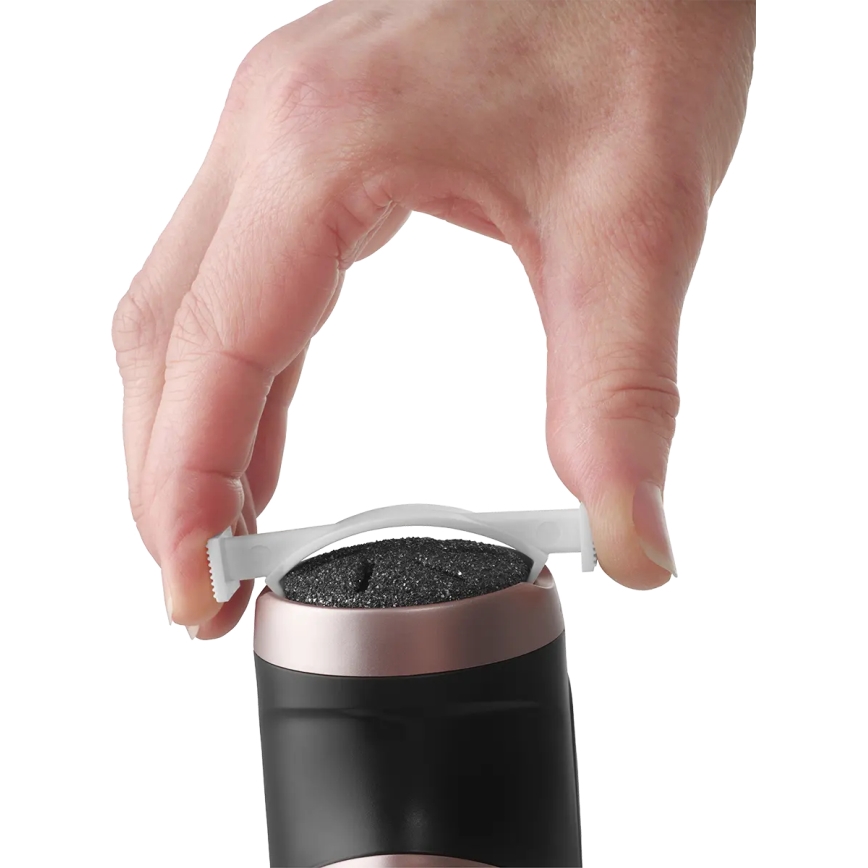 Concept PN3020 - Sähköinen kovettumienpoistaja PERFECT SKIN 5 V 1200 mAh IPX6 musta/ruusukulta