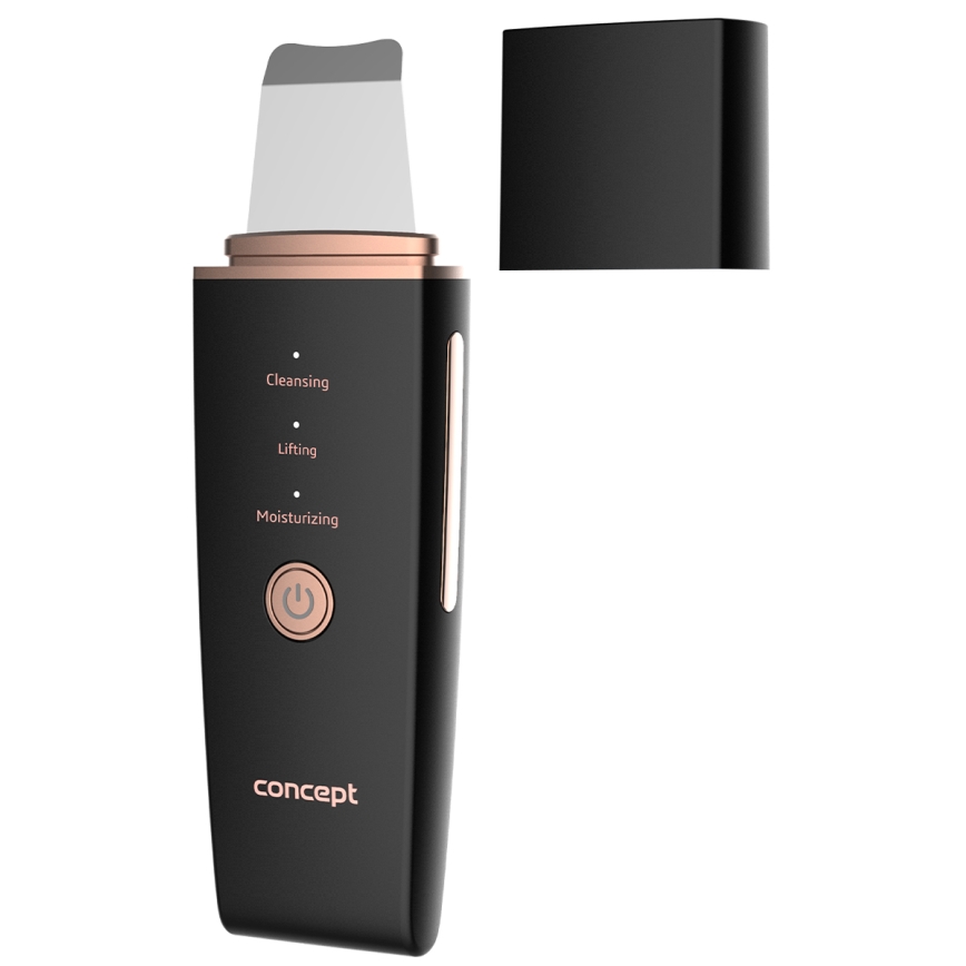 Concept PO2060 - Kosmeettinen ultraäänislastalla PERFECT SKIN 3,5W/5V USB 500 mAh IPX6 musta