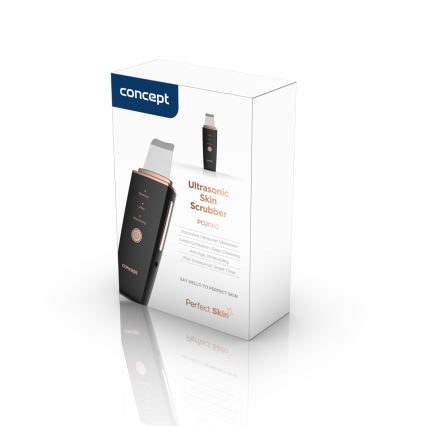 Concept PO2060 - Kosmeettinen ultraäänislastalla PERFECT SKIN 3,5W/5V USB 500 mAh IPX6 musta