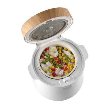 Concept RE3030 - Digitaalinen riisikeitin 2-in-1 380W/230V 1,5 l valkoinen/puukuvio