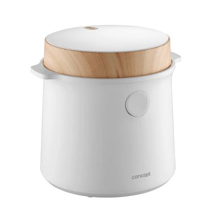 Concept RE3030 - Digitaalinen riisikeitin 2-in-1 380W/230V 1,5 l valkoinen/puukuvio