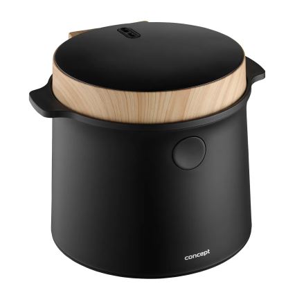 Concept RE4040 - Digitaalinen 2-in-1 riisikeitin 450W/230V 2 l musta/puukuvio