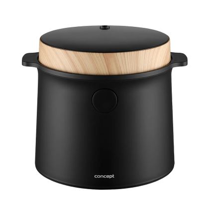 Concept RE4040 - Digitaalinen 2-in-1 riisikeitin 450W/230V 2 l musta/puukuvio
