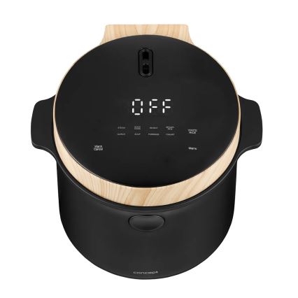 Concept RE4040 - Digitaalinen 2-in-1 riisikeitin 450W/230V 2 l musta/puukuvio