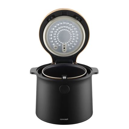Concept RE4040 - Digitaalinen 2-in-1 riisikeitin 450W/230V 2 l musta/puukuvio