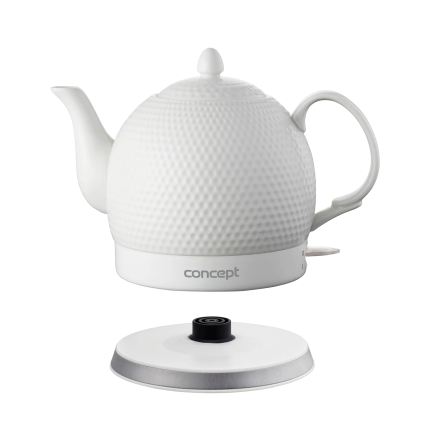 Concept RK0050 - Nopea vedenkeitin 1,2 l 1000 W/230 V valkoinen/keramiikka