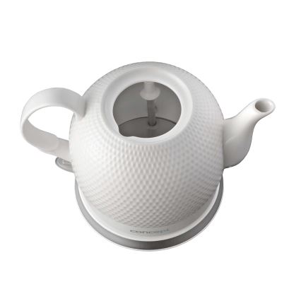 Concept RK0050 - Nopea vedenkeitin 1,2 l 1000 W/230 V valkoinen/keramiikka