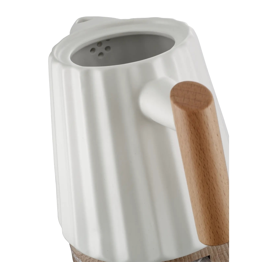 Concept RK0090 - Vedenkeitin 1,5 l 1500W/230V valkoinen/puukuvio/keramiikka