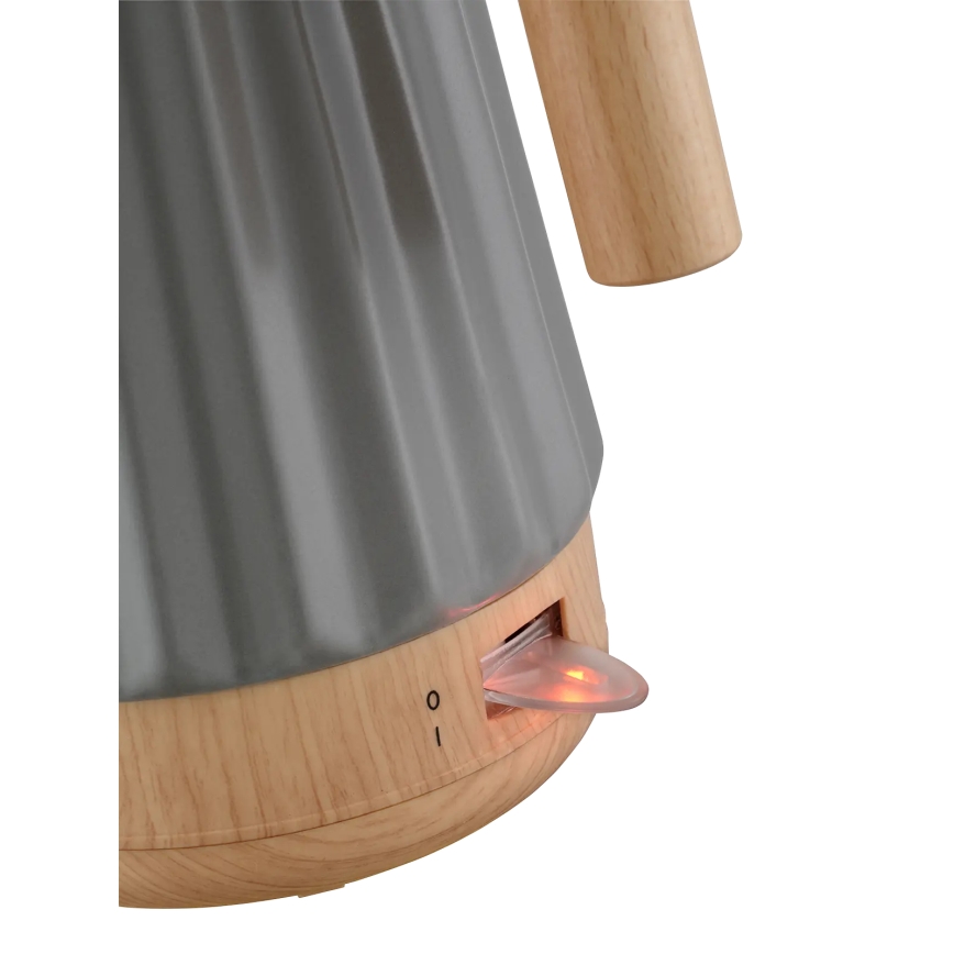 Concept RK0092 - Nopea vedenkeitin 1,5 l 1500W/230V tummanharmaa/puukuvio/keramiikka