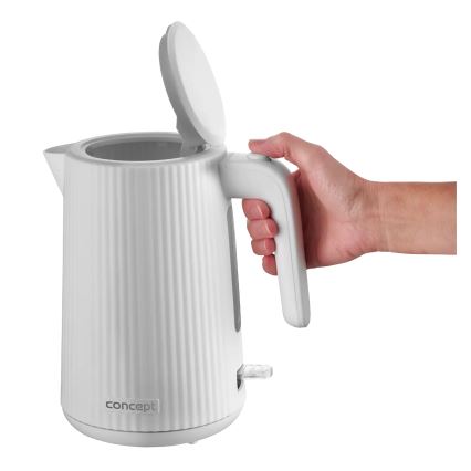 Concept RK2390 - Nopea vedenkeitin 1,7 l 2200W/230V valkoinen