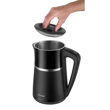 Concept RK3100 - Tehokas 1,7 l vedenkeitin lämpötilansäädöllä 2200W/230V musta