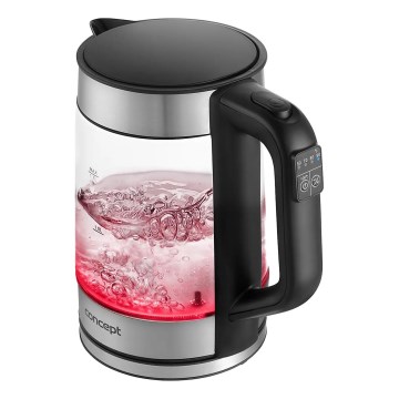 Concept RK4067 - Vedenkeitin lämpötilansäädöllä 1,7 l 2200W/230V ruostumaton teräs