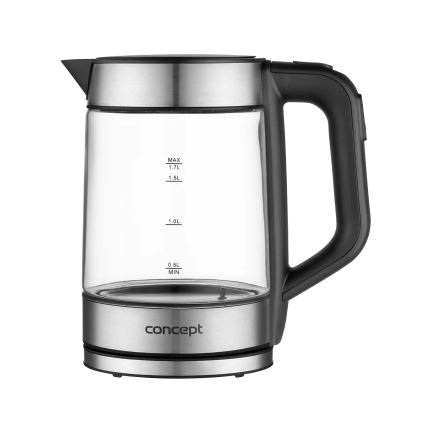 Concept RK4067 - Vedenkeitin lämpötilansäädöllä 1,7 l 2200W/230V ruostumaton teräs