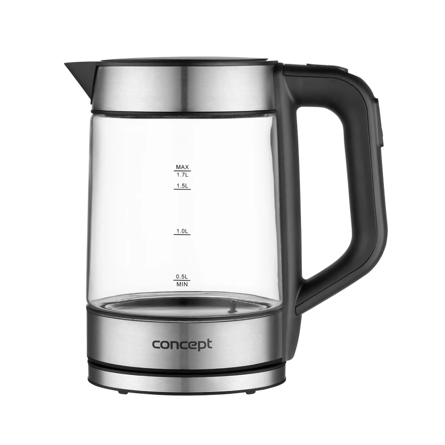 Concept RK4067 - Vedenkeitin lämpötilansäädöllä 1,7 l 2200W/230V ruostumaton teräs
