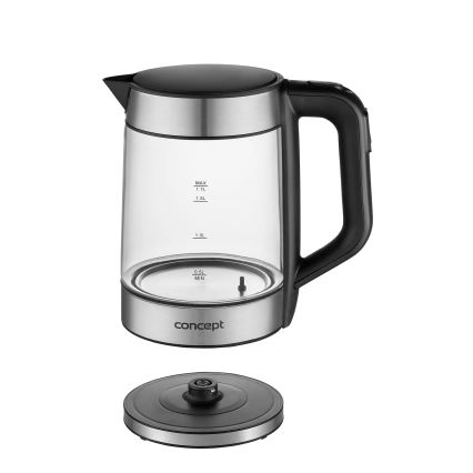 Concept RK4067 - Vedenkeitin lämpötilansäädöllä 1,7 l 2200W/230V ruostumaton teräs