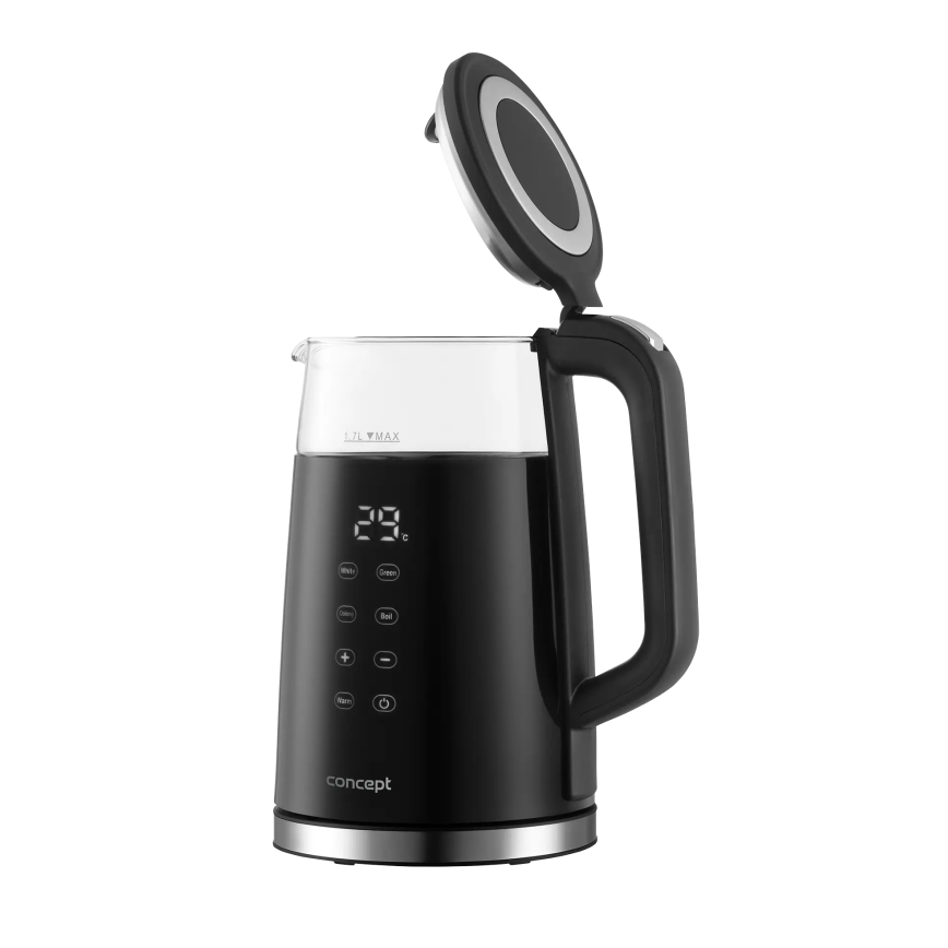 Concept RK4100 - Nopea vedenkeitin lämpötilansäädöllä 1,7 l 2200W/230V musta