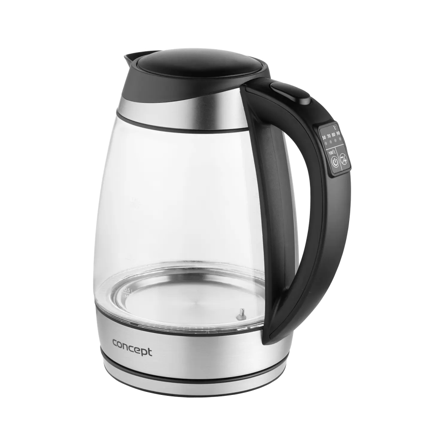 Concept RK4120 - Nopea vedenkeitin lämpötilansäädöllä 1,7 l 2200W/230V ruostumaton teräs