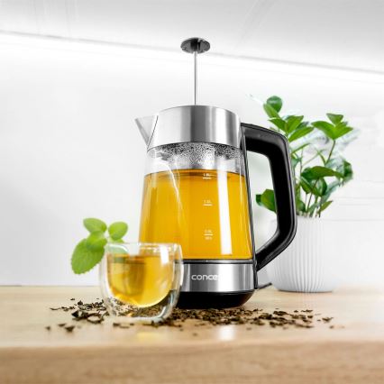 Concept RK4190 - Nopea vedenkeitin lämpötilansäädöllä ja suodattimella 1,7 l 2200W/230V ruostumatonta terästä