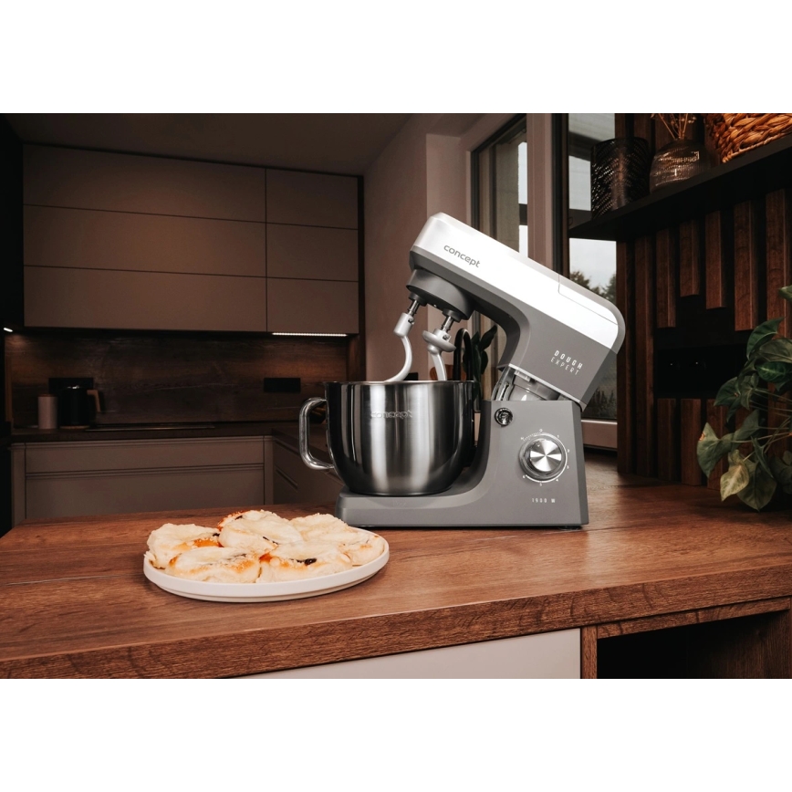 Concept RM6000 - Keittiön planetaarinen yleiskone DOUGH EXPERT 1900W/230V antrasiitti/ruostumaton teräs