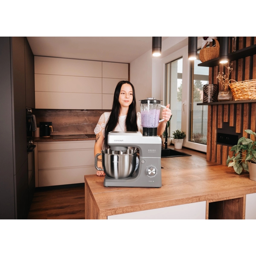 Concept RM6000 - Keittiön planetaarinen yleiskone DOUGH EXPERT 1900W/230V antrasiitti/ruostumaton teräs