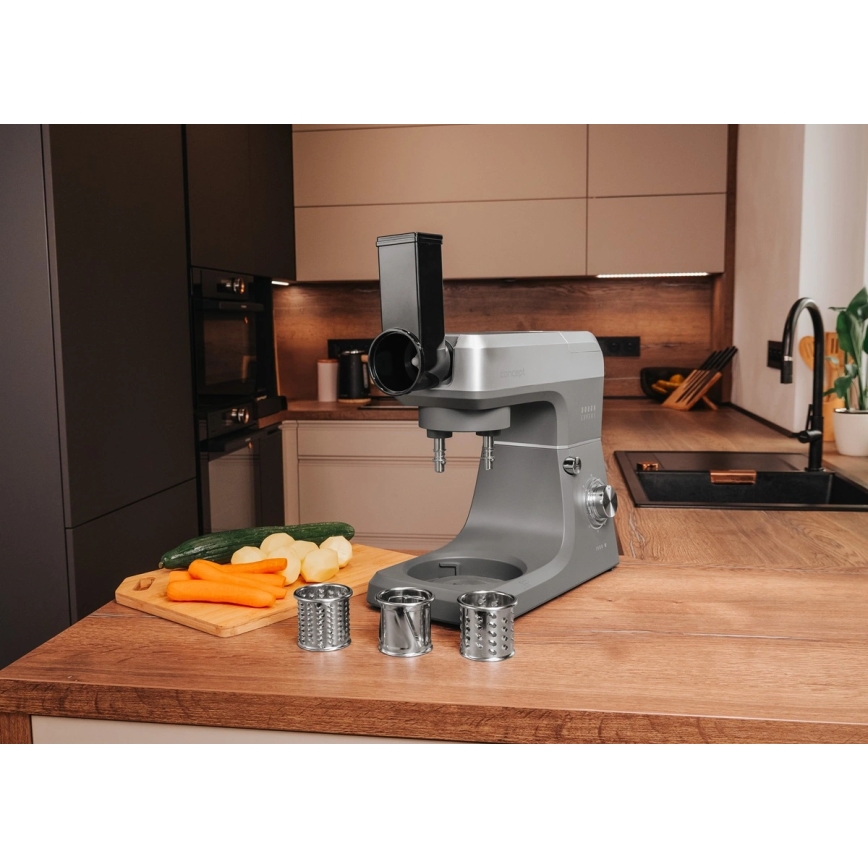 Concept RM6000 - Keittiön planetaarinen yleiskone DOUGH EXPERT 1900W/230V antrasiitti/ruostumaton teräs