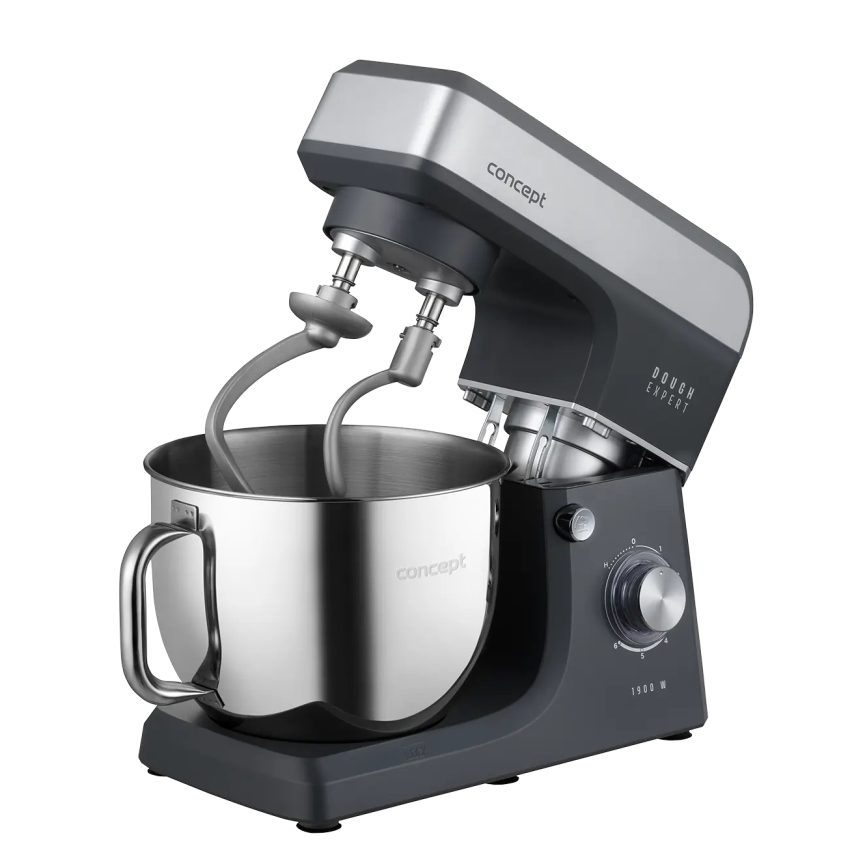 Concept RM6010 - Keittiön planetaarinen yleiskone DOUGH EXPERT 1900W/230V antrasiitti/ruostumaton teräs