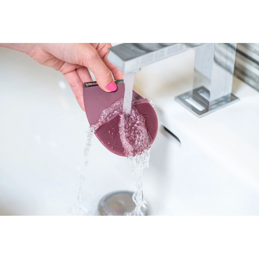 Concept SK9101 - Kasvojen puhdistusharja SONIVIBE 2W/5V 250 mAh IPX7 punainen