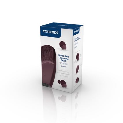 Concept SK9101 - Kasvojen puhdistusharja SONIVIBE 2W/5V 250 mAh IPX7 punainen